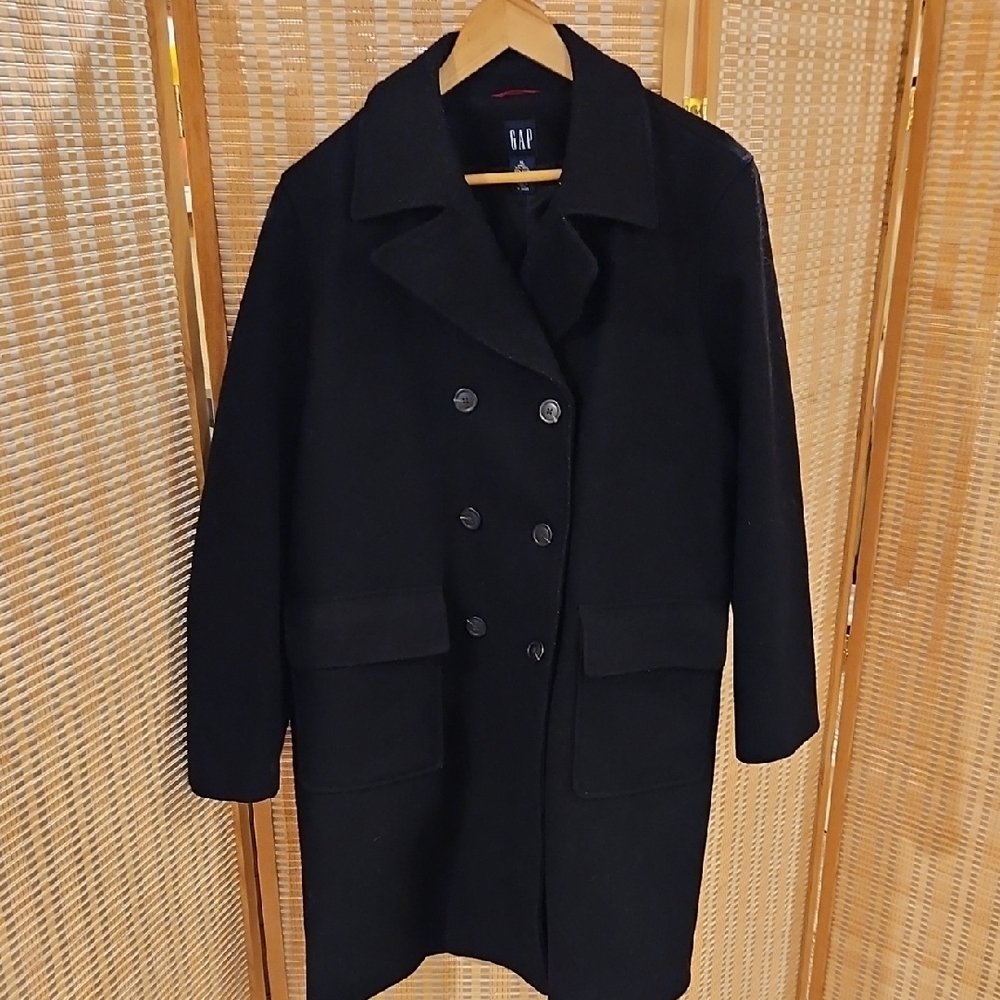 GAP Women's Classic Black Pea Coat
